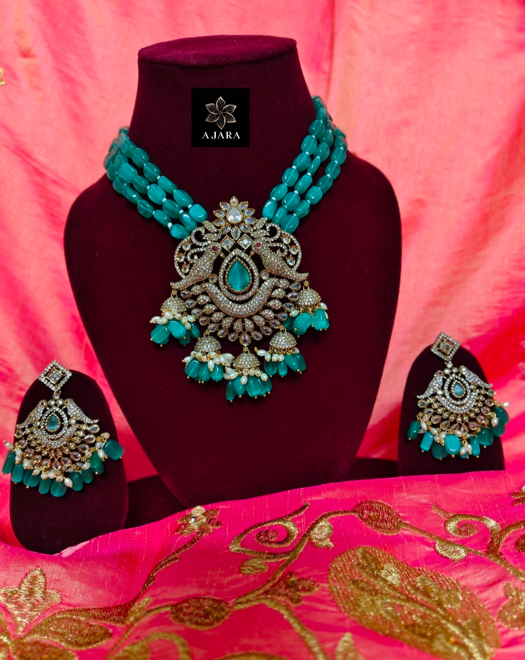 Long stylish stunning necklace set