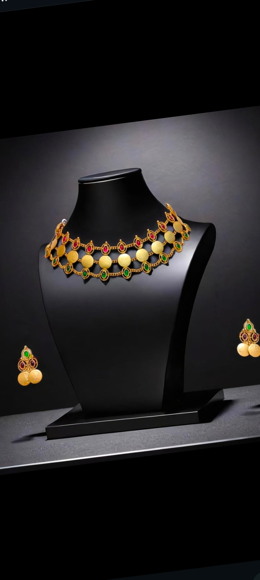 Kemp coin multi stone necklace