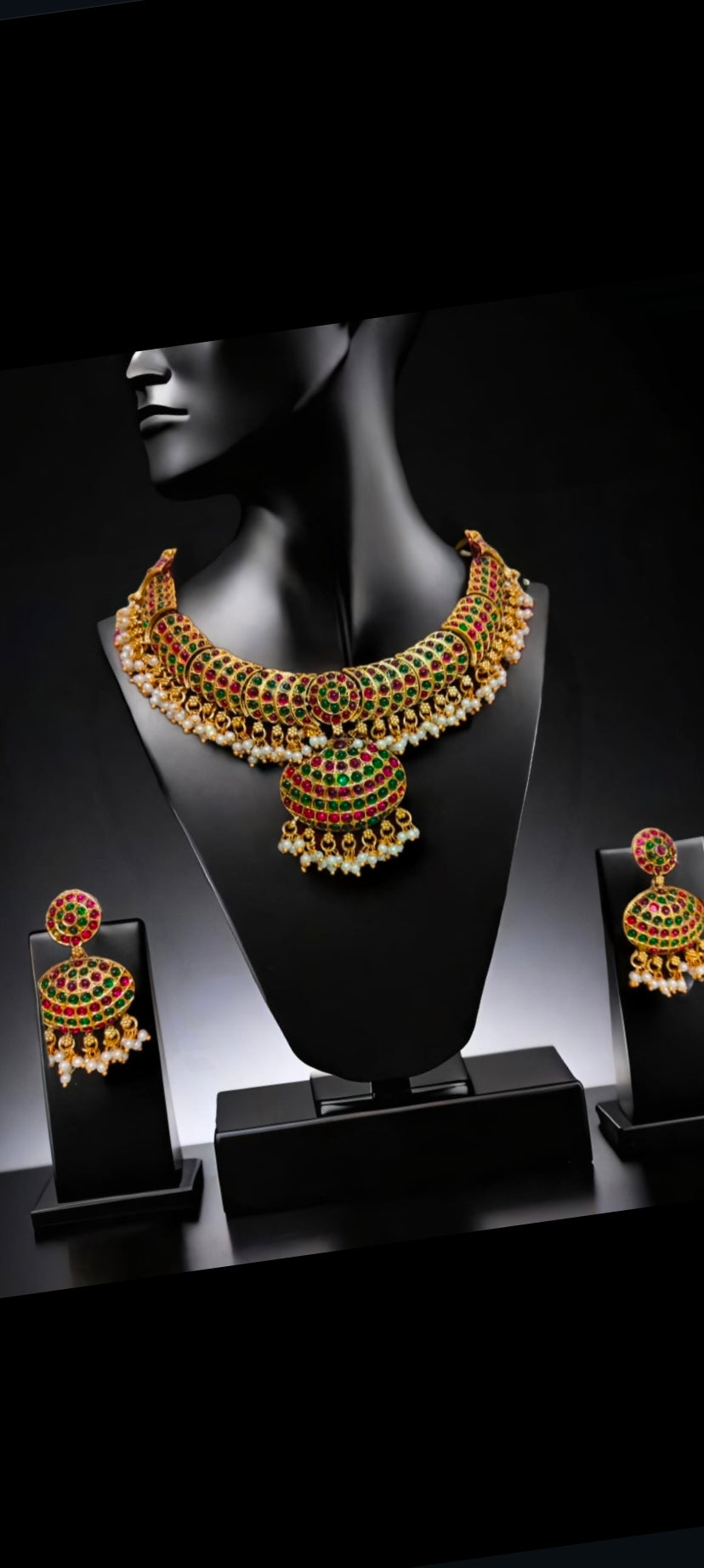 Multi stone layer necklace