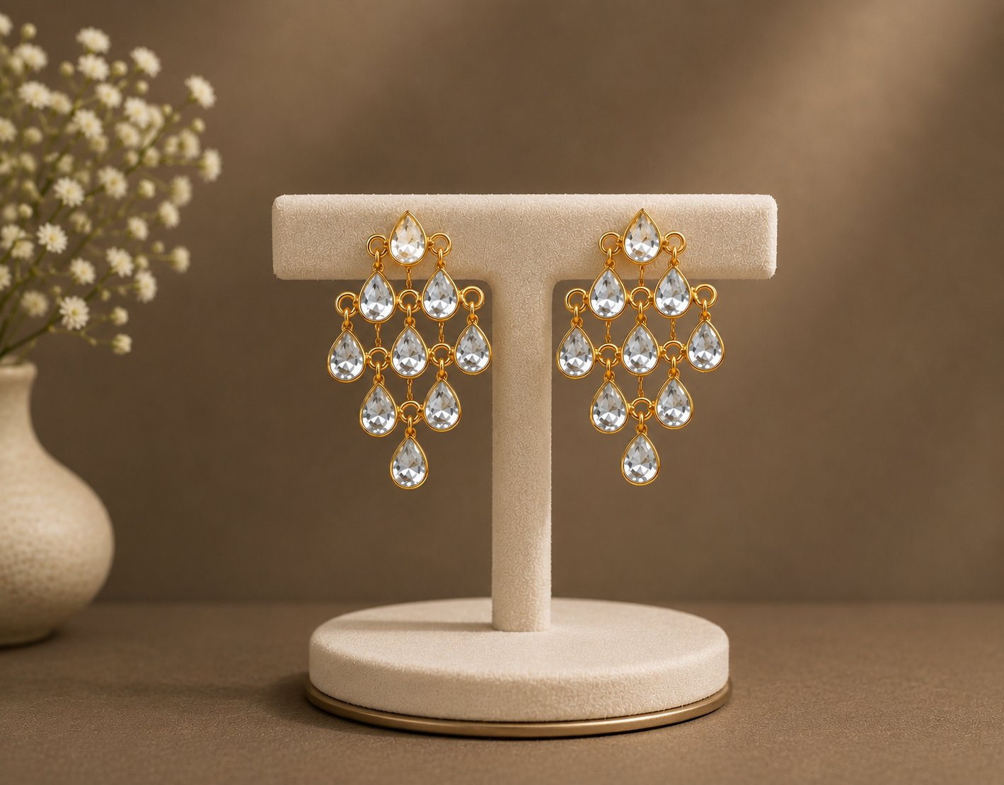 Drops stone Jhumka