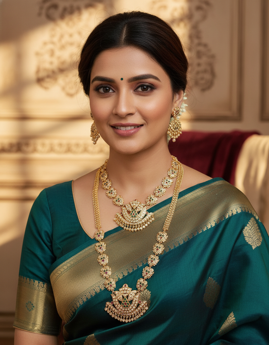 Micro traditonal flower stone combo jewellery