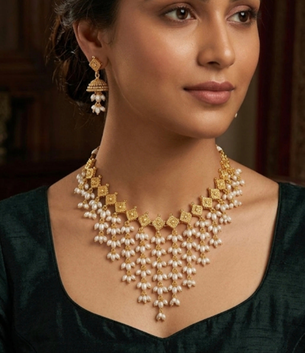 Rice beads necklace