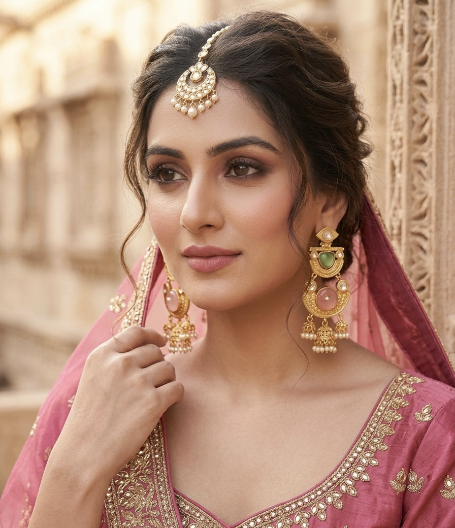 Kriti Premium Gold Jhumki earrings