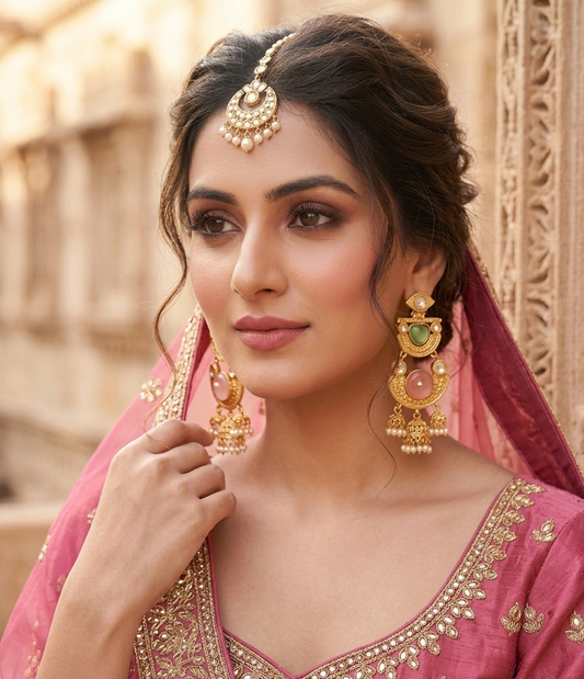 Kriti Premium Gold Jhumki earrings