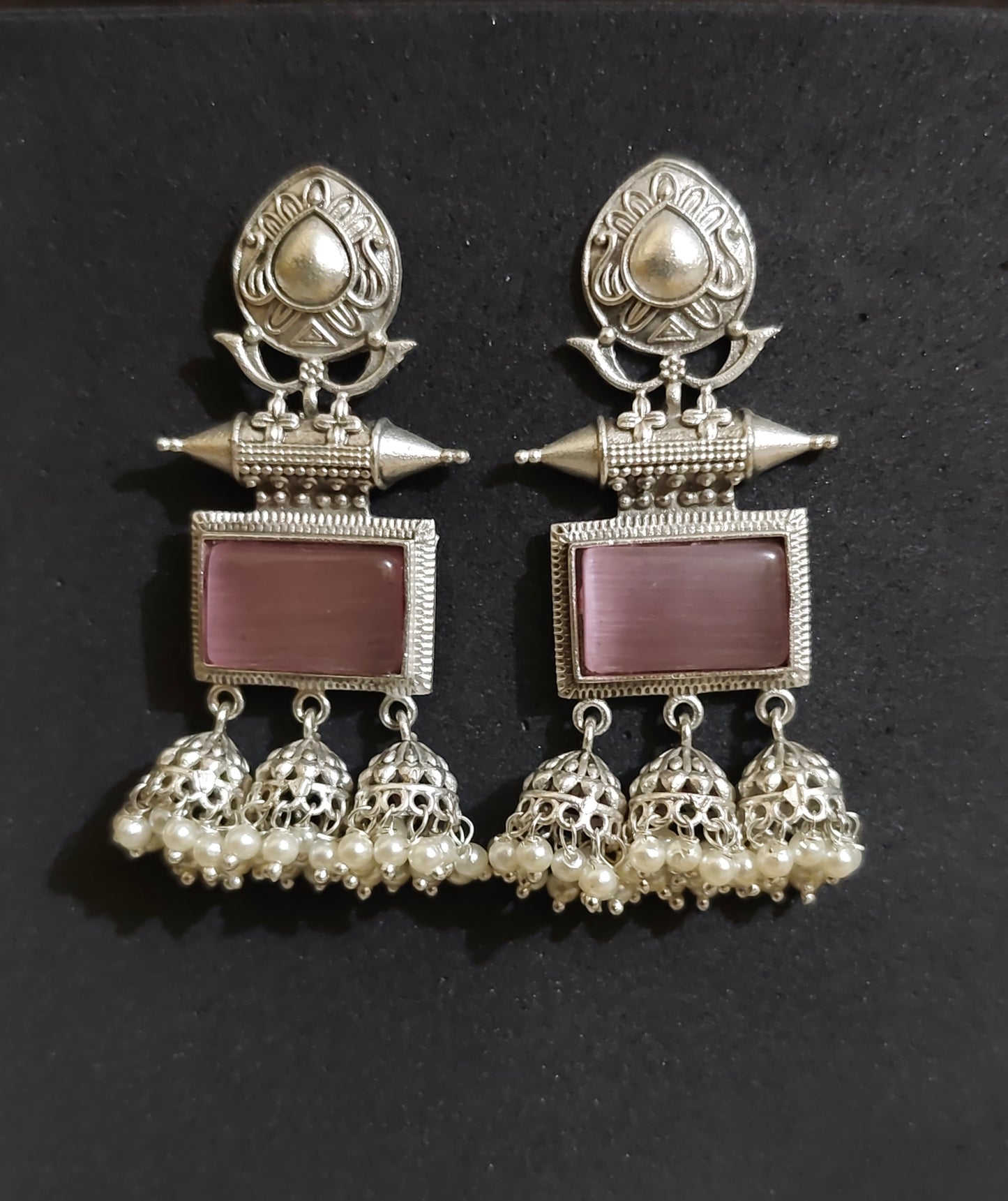 Mantra dangler earrings