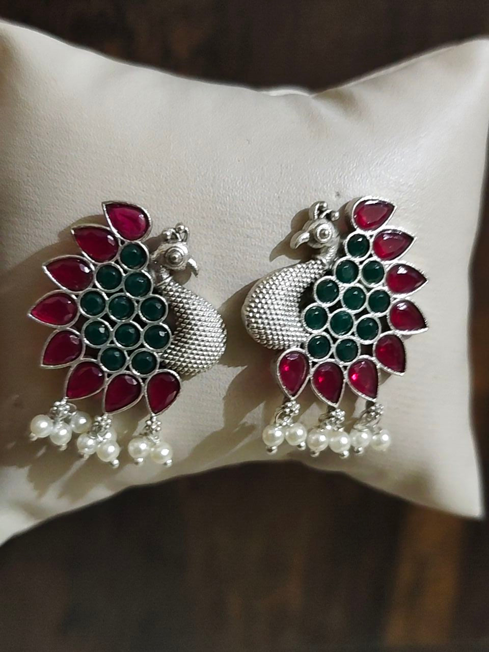 Mayura Peacock stud earrings