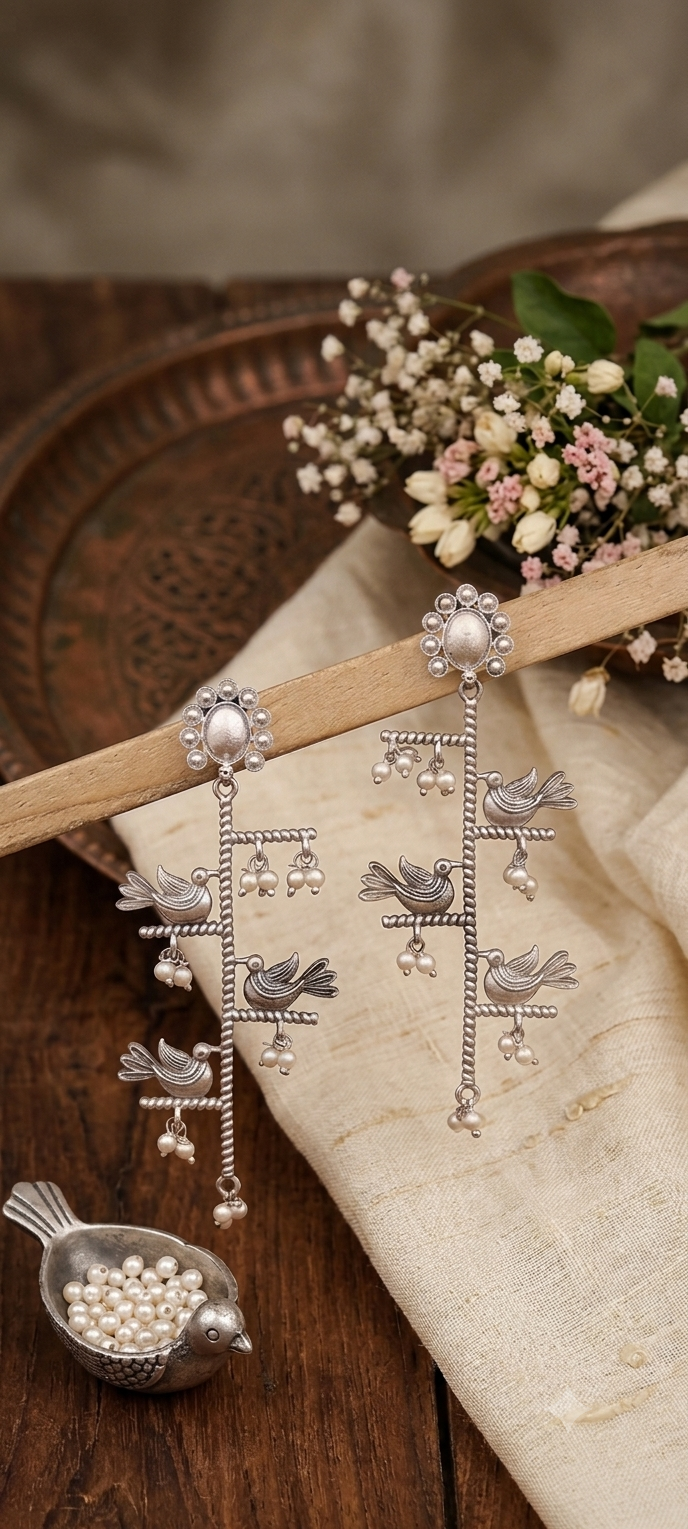 Mahi Bird Dangler Earrings