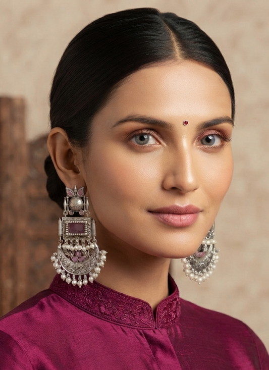 Noori Peacock Dangler Earrings