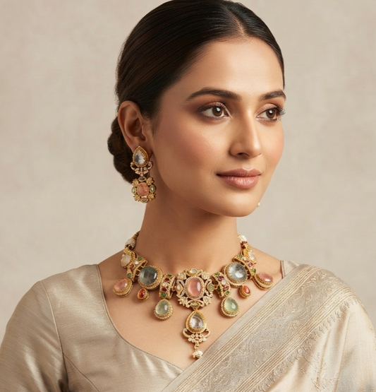 Sabyasachi inspired Multigem Choker