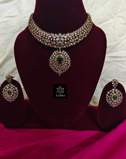 Party wear American Diamond necklace set