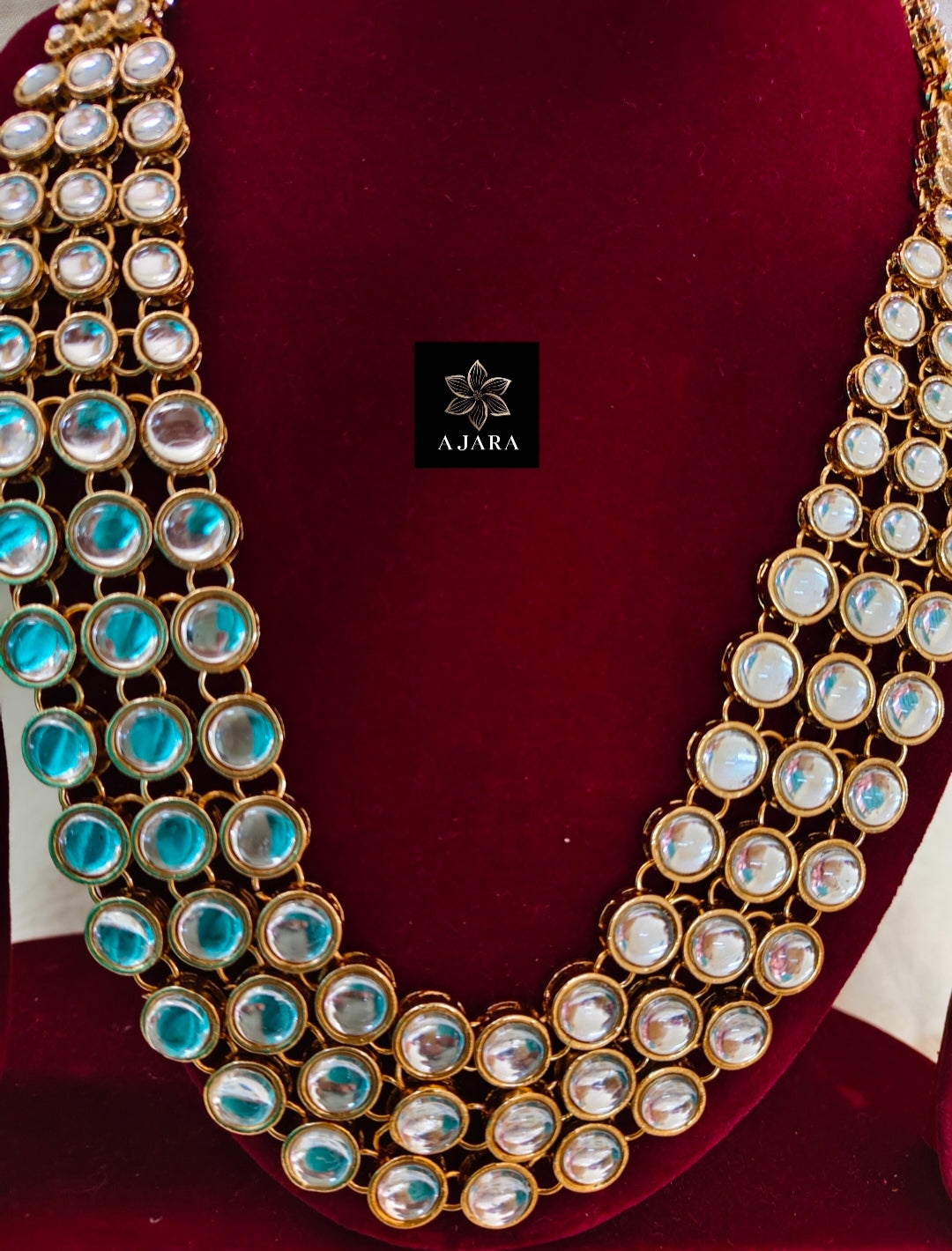 Kundan three liner set