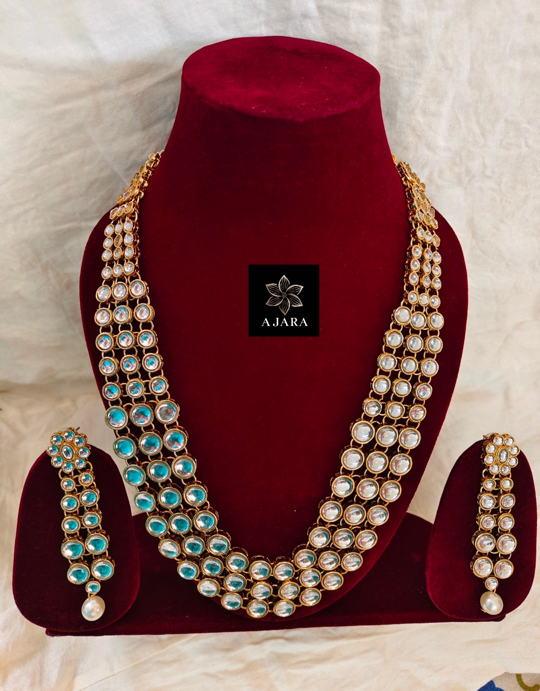 Kundan three liner set