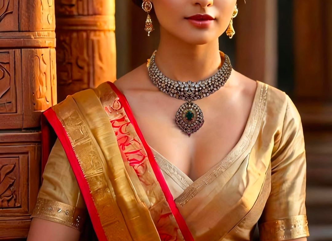 Party wear American Diamond necklace set