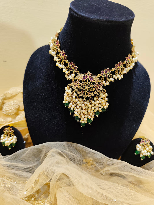 Thamarai malli necklace set