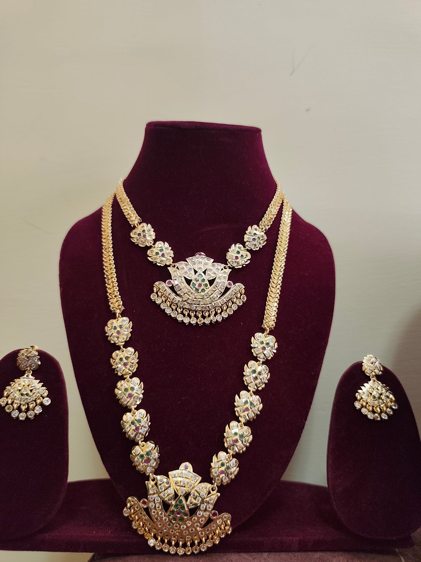 Micro traditonal flower stone combo jewellery