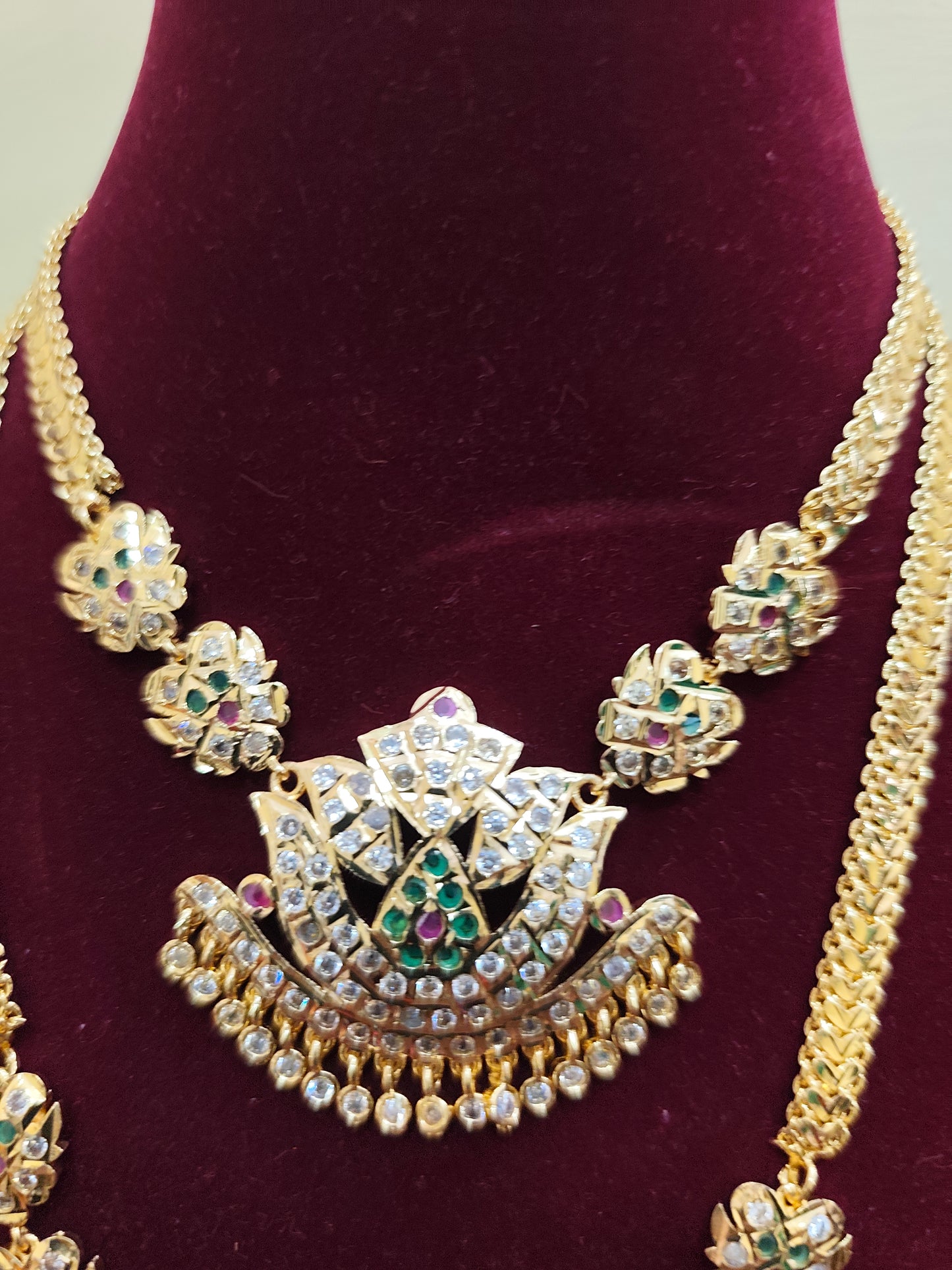 Micro traditonal flower stone combo jewellery
