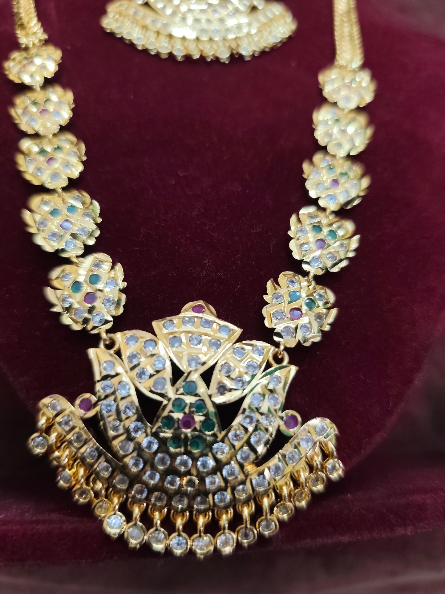 Micro traditonal flower stone combo jewellery