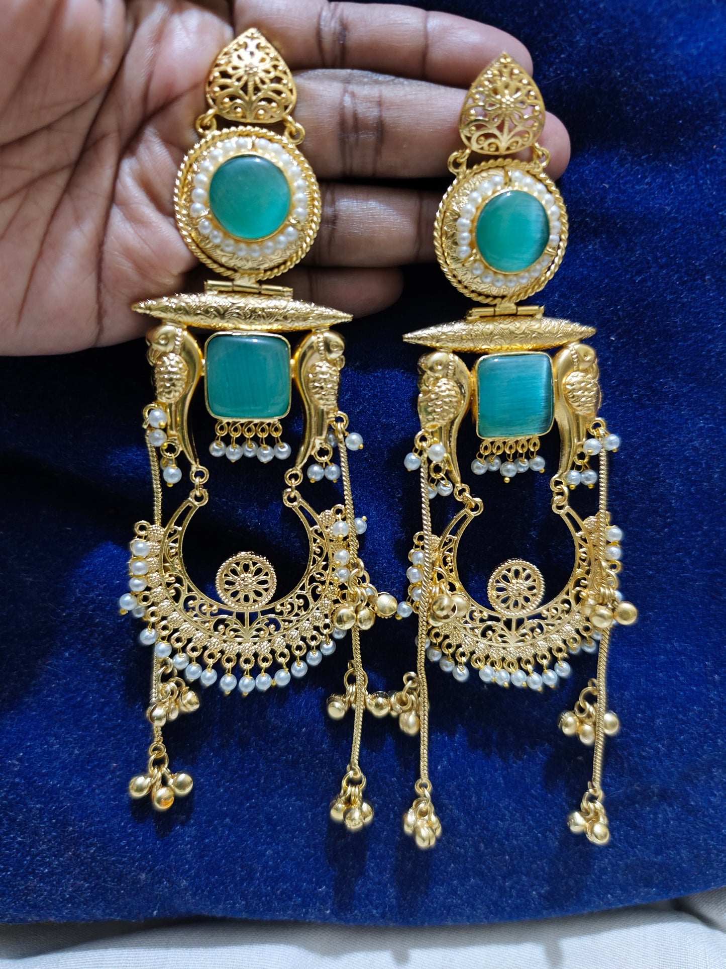 Traditional gold plated Kashmiri earring