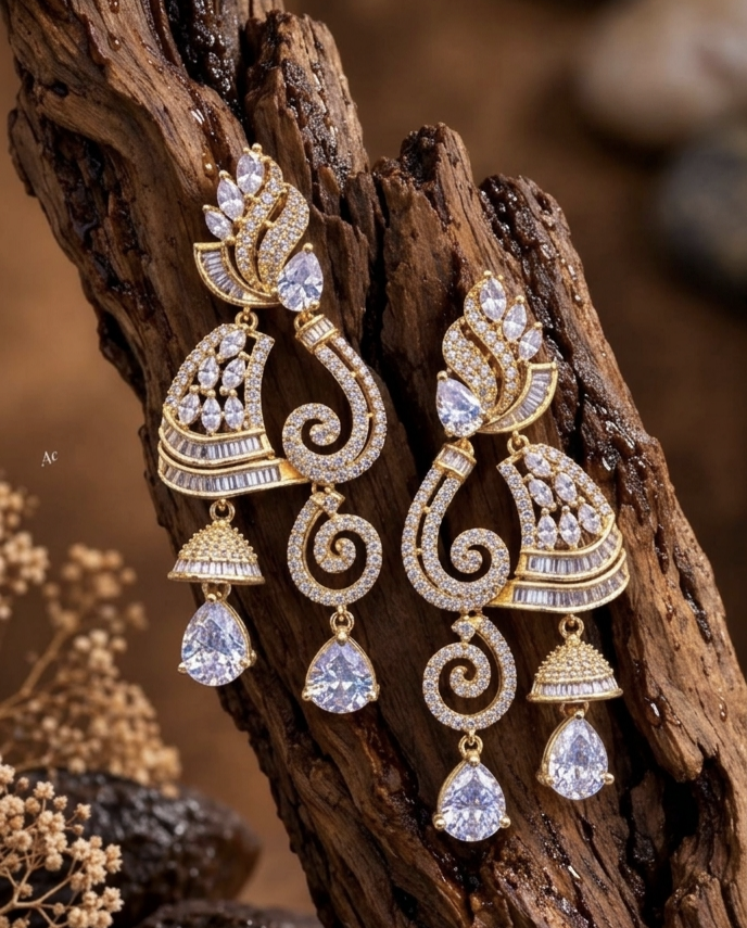 White stone danglers