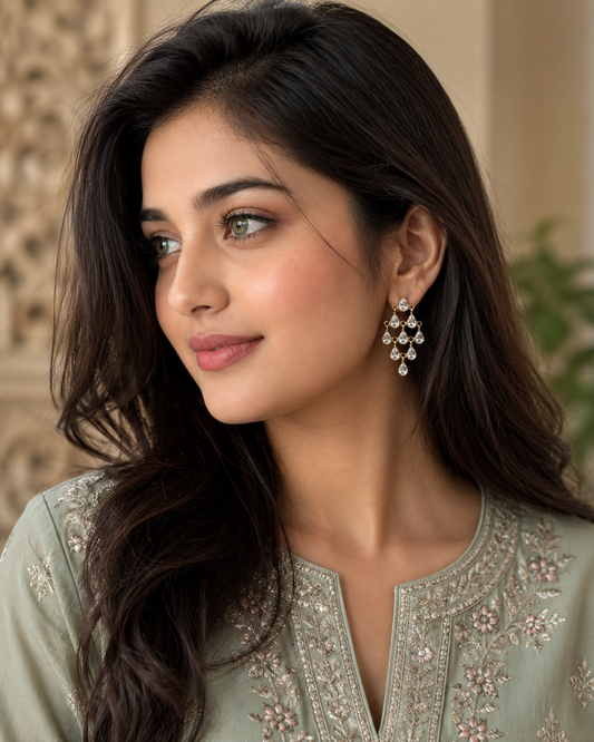 Drops stone Jhumka