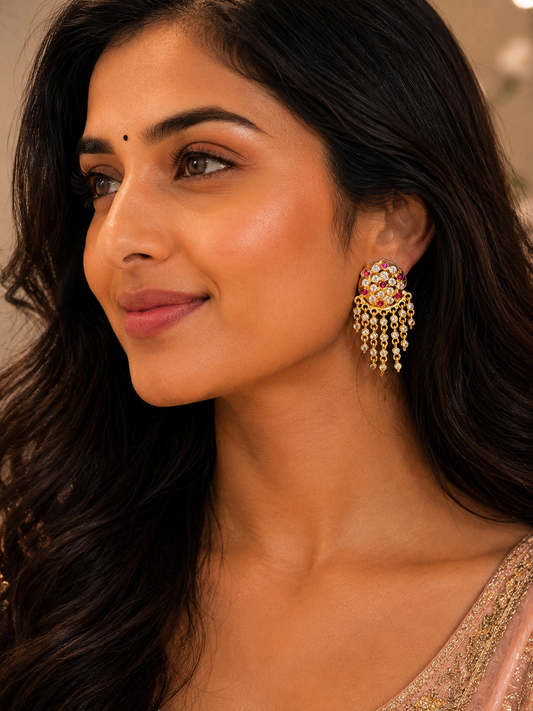 Drops kemp stone earrings