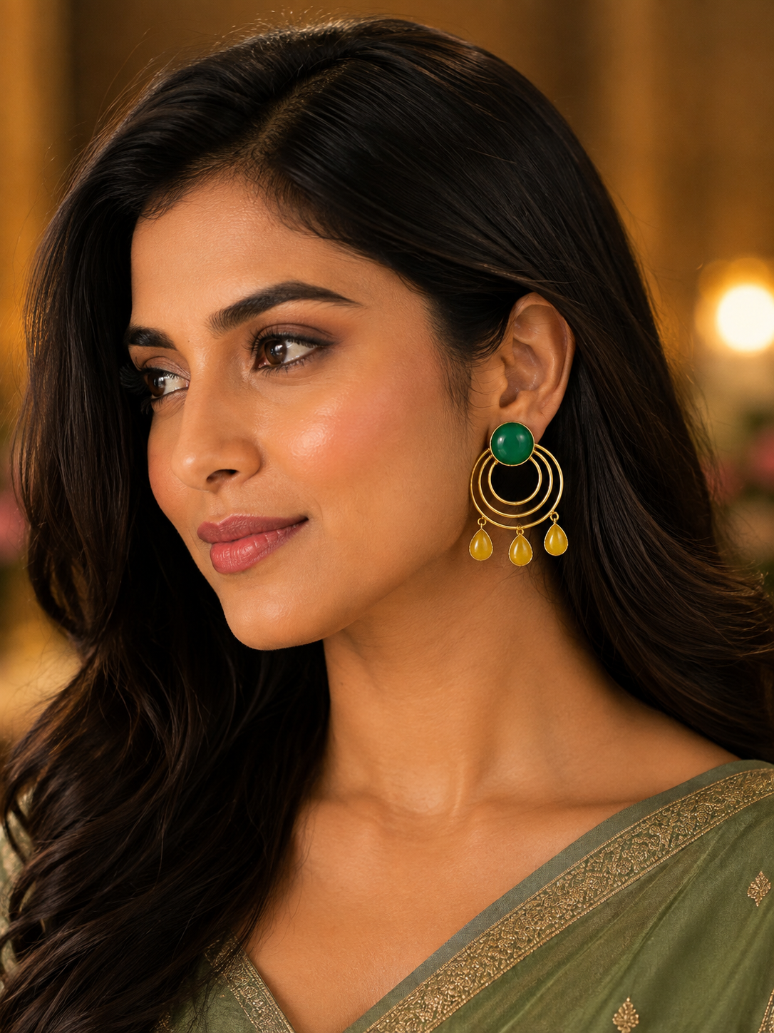 Ethnic western look earrings